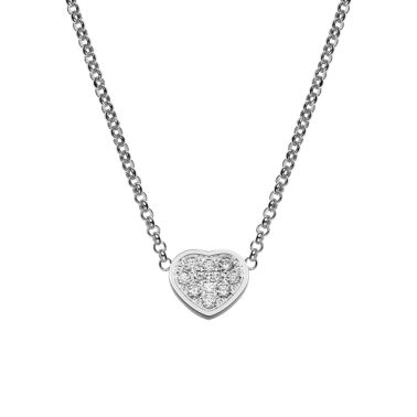 Chopard My Happy Hearts necklace in white gold and diamonds