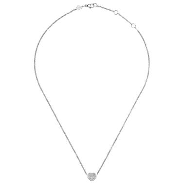 Chopard My Happy Hearts necklace in white gold and diamonds