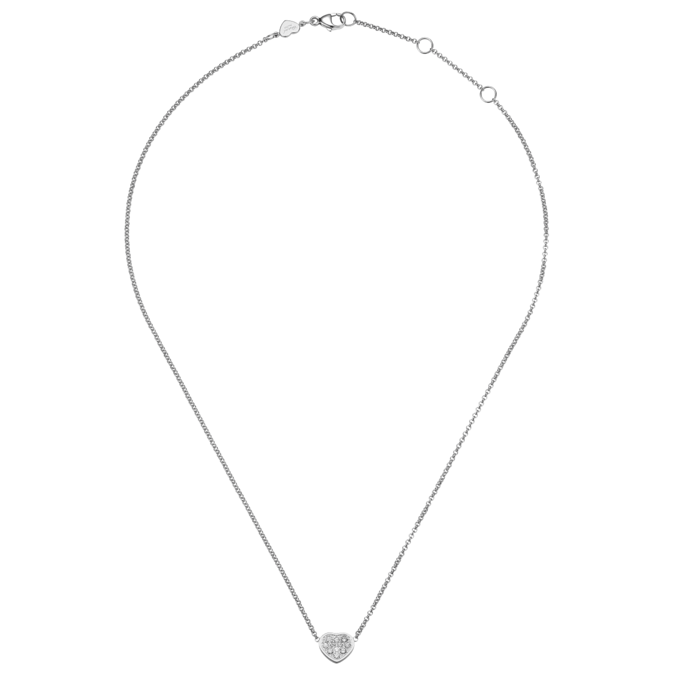 Collier Chopard My Happy Hearts en or blanc et diamants