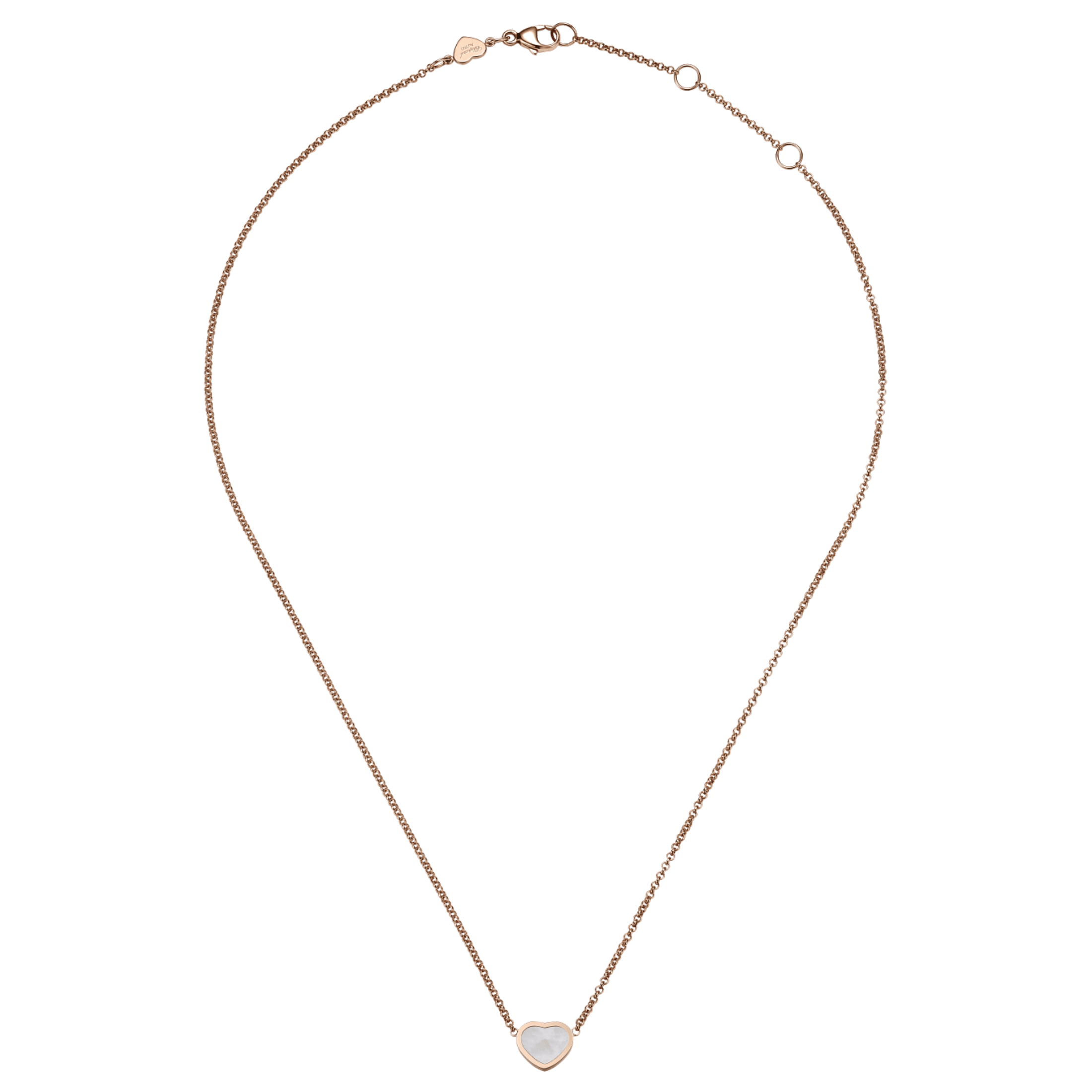 Collier Chopard Happy Hearts en or rose et nacre