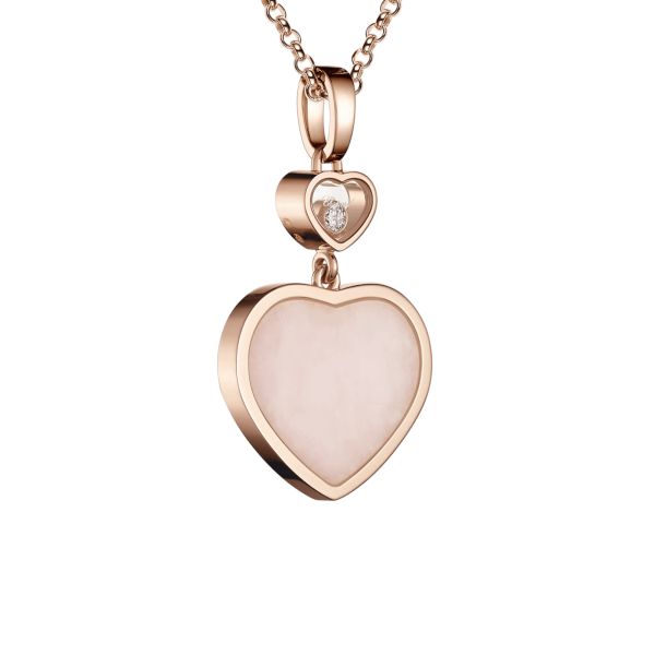Chopard My Happy Hearts necklace in white gold, opal, and diamonds