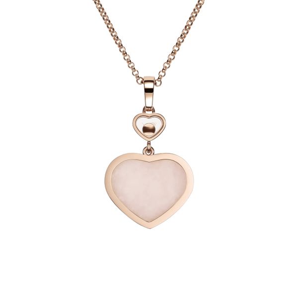 Chopard My Happy Hearts necklace in white gold, opal, and diamonds