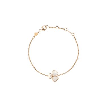 Bracelet Chopard Happy Hearts en or rose, diamant et nacre