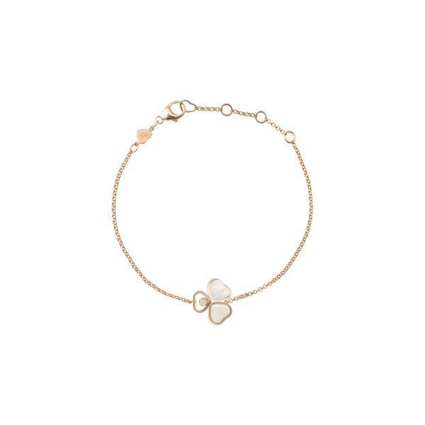Bracelet Chopard Happy Hearts en or rose, diamant et nacre