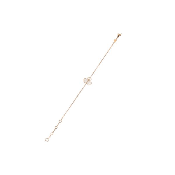 Bracelet Chopard Happy Hearts en or rose, diamant et nacre