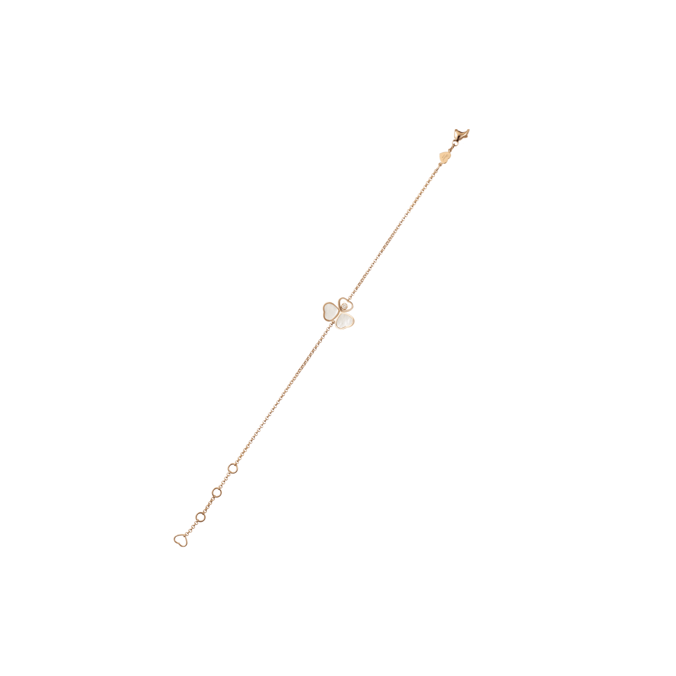 Bracelet Chopard Happy Hearts en or rose, diamant et nacre
