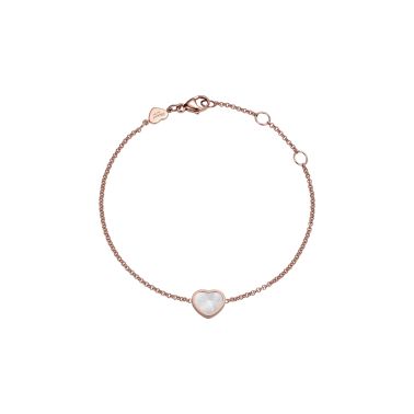 Bracelet Chopard Happy Hearts en or rose et nacre