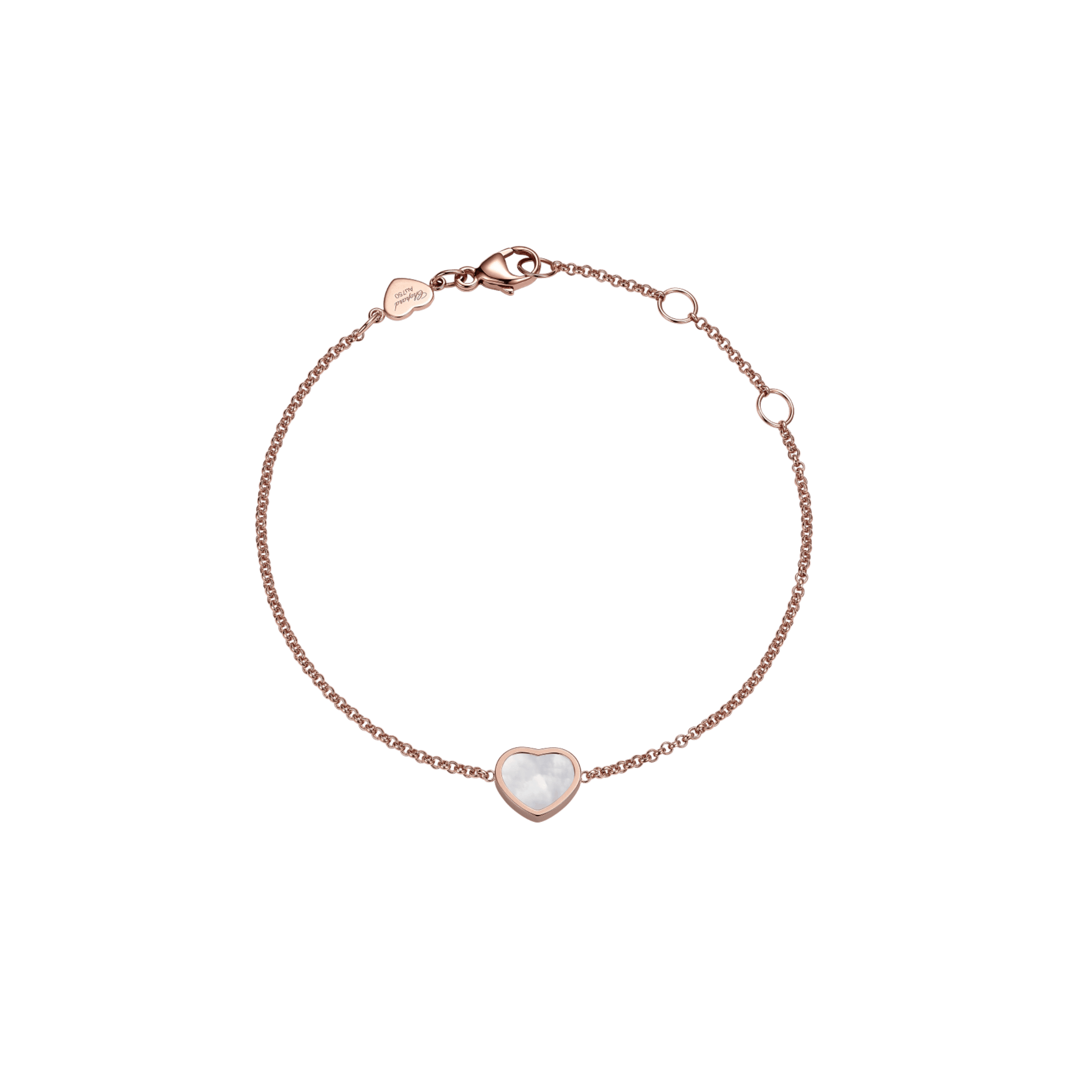 Bracelet Chopard Happy Hearts en or rose et nacre