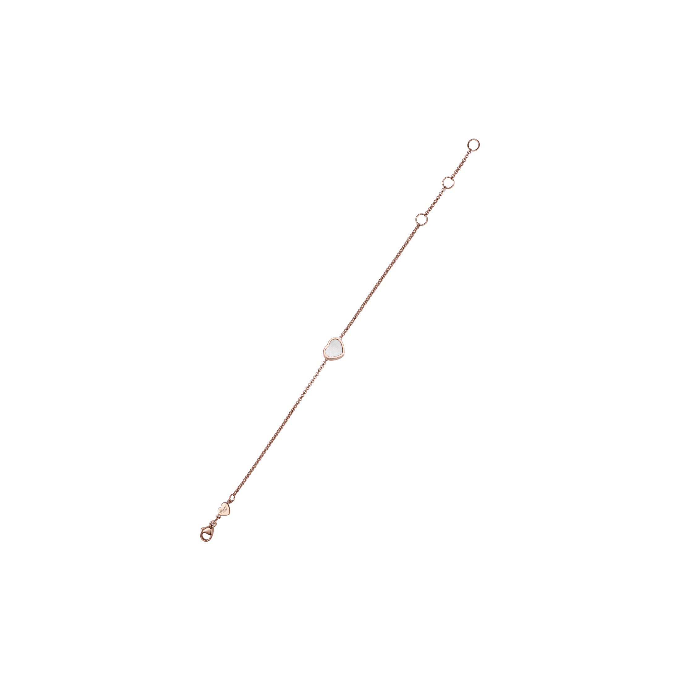Bracelet Chopard Happy Hearts en or rose et nacre