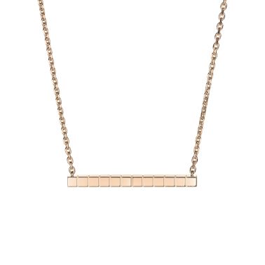 Collier Chopard Ice Cube en or rose et diamants 