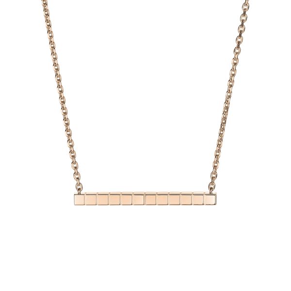 Collier Chopard Ice Cube en or rose et diamants 
