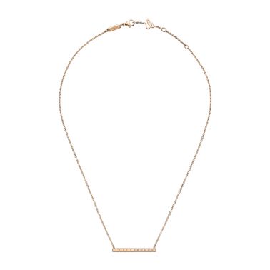 Collier Chopard Ice Cube en or rose et diamants 