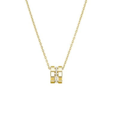 Chopard Ice Cube necklace in yellow gold and diamonds 