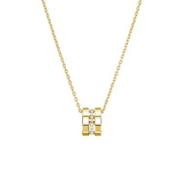 Collier Chopard Ice Cube en or jaune et diamants 