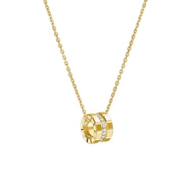 Chopard Ice Cube necklace in yellow gold and diamonds 