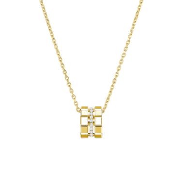 Chopard Ice Cube necklace in yellow gold and diamonds 