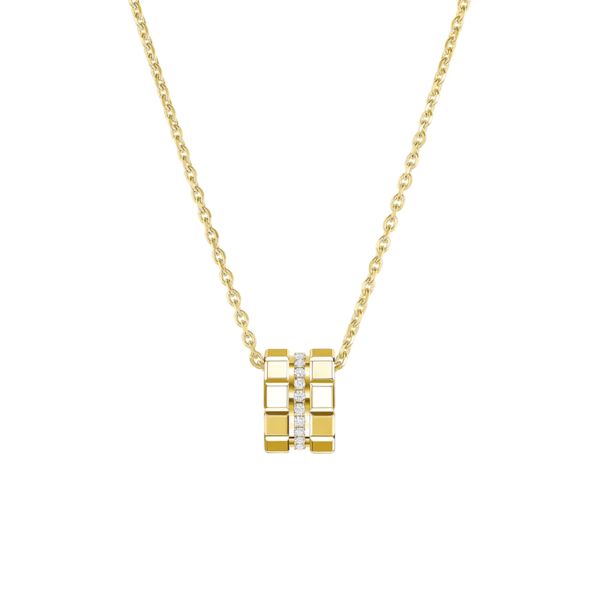 Chopard Ice Cube necklace in yellow gold and diamonds 