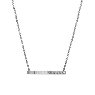 Collier Chopard Ice Cube en or blanc et diamants 