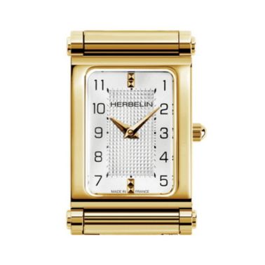 Montre Michel Herbelin Antarès quartz cadran blanc boîtier seul 32 mm