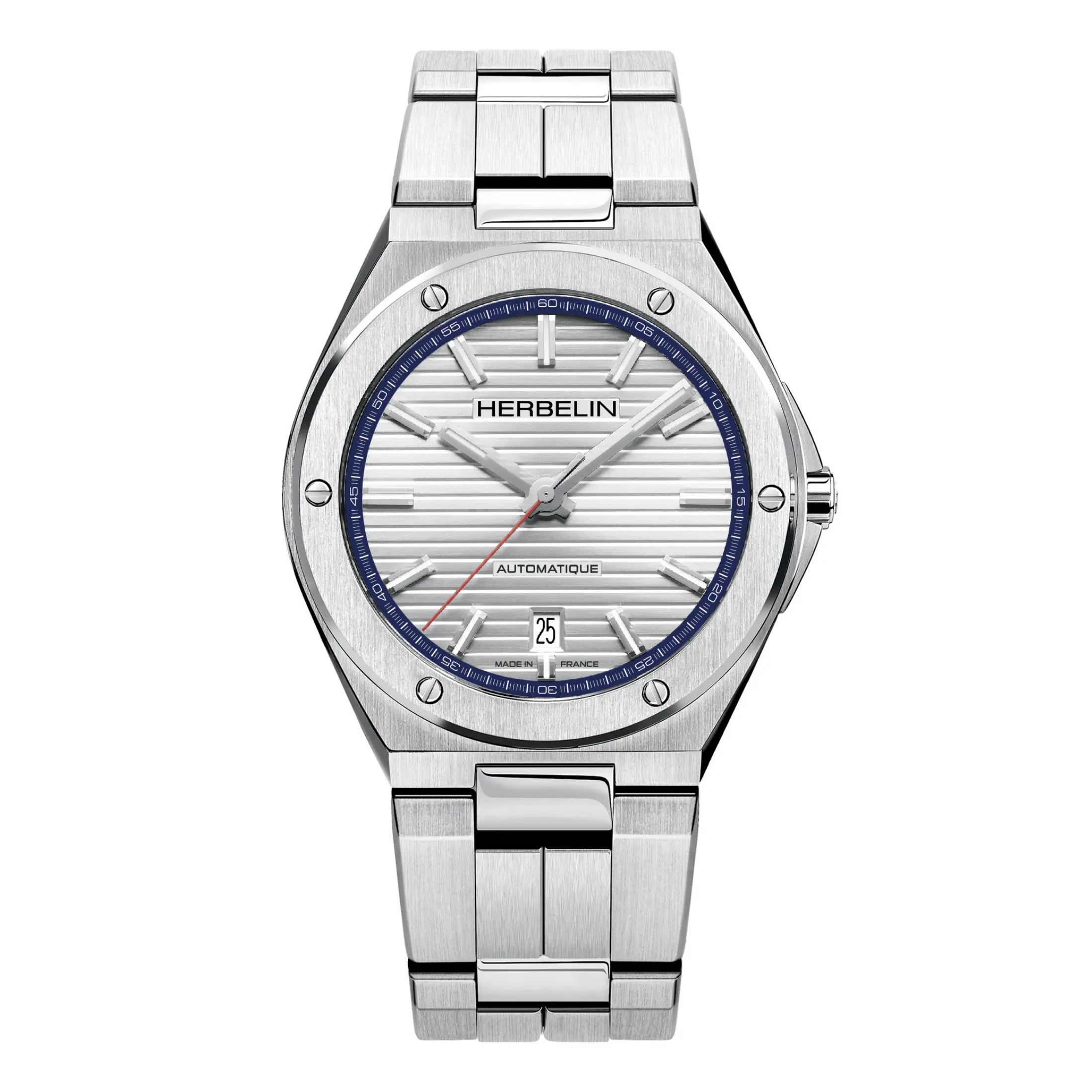 Michel Herbelin Cap Camarat quartz France watch with stainless steel bracelet 40.5 mm