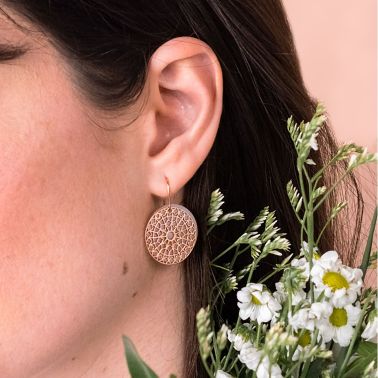 Boucles d'oreilles Lepage Colette Notre-Dame en or rose