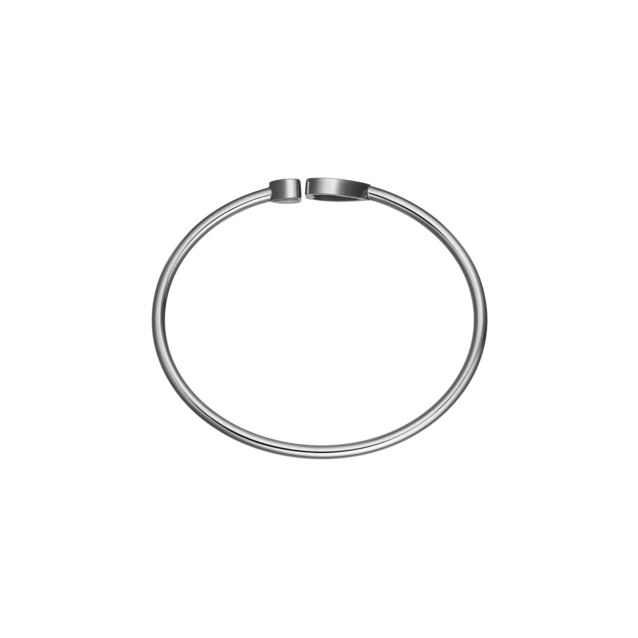 Bracelet jonc Chopard Happy Hearts en or blanc et pavage de diamants