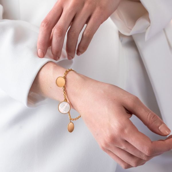 Lepage Colette Personalized bracelet in yellow gold