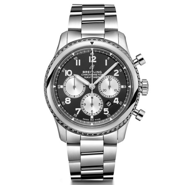 Montre Breitling Navitimer 8 B01 chronograph cadran noir bracelet acier 43 mm