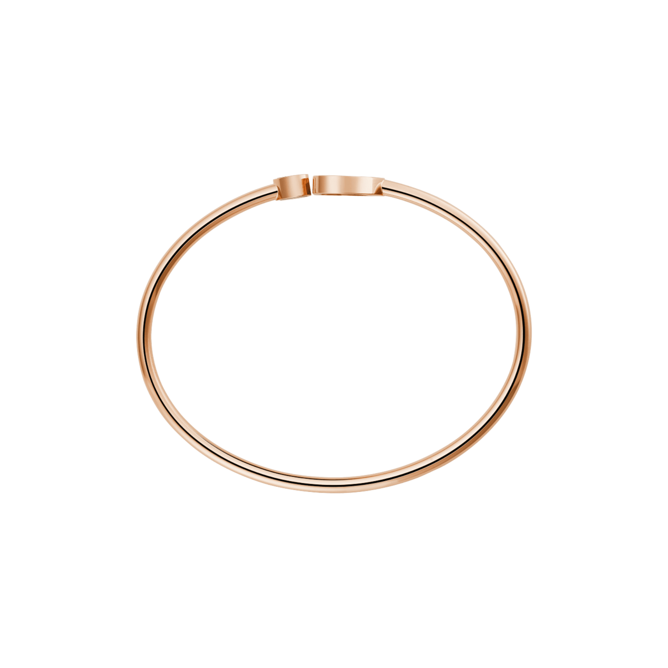 Bracelet jonc Chopard Happy Hearts en or rose, diamant et turquoise