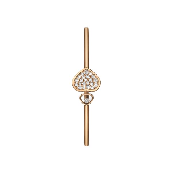 Chopard Happy Hearts bangle bracelet in rose gold and diamonds 