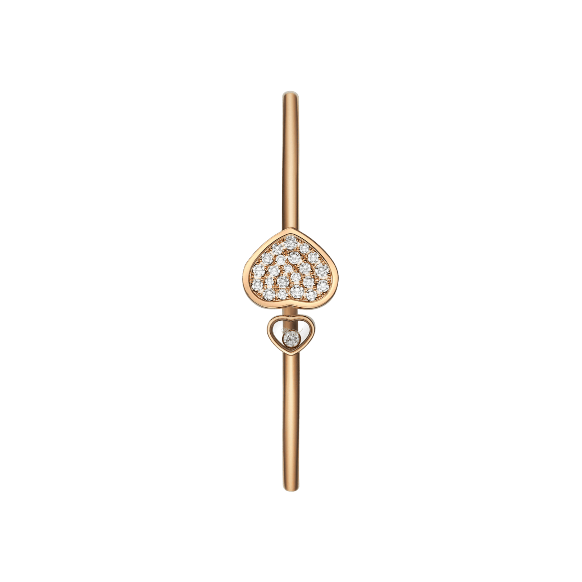 Chopard Happy Hearts bangle bracelet in rose gold and diamonds 