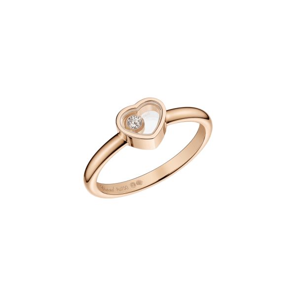 Chopard My Happy Hearts ring in rose gold and diamonds