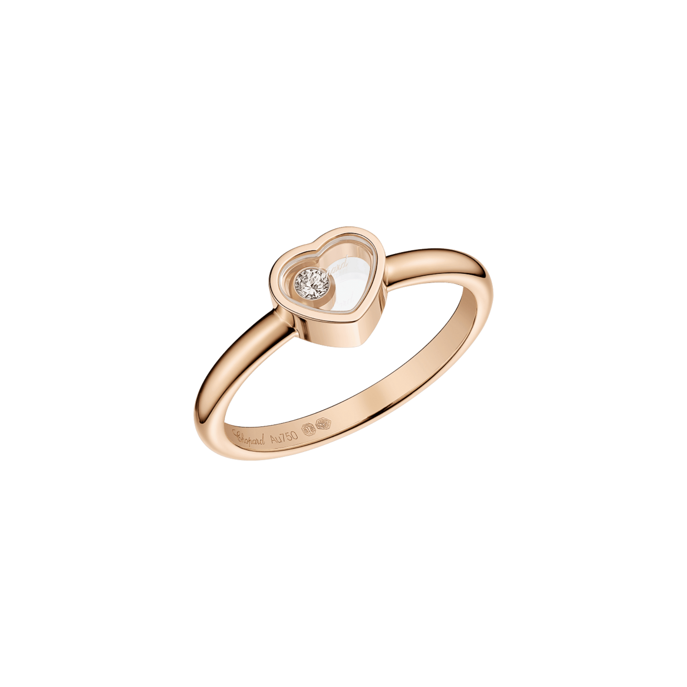 Chopard My Happy Hearts ring in rose gold and diamonds