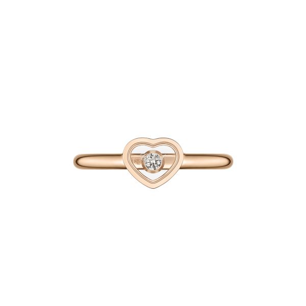 Chopard My Happy Hearts ring in rose gold and diamonds