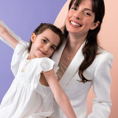 15 mmMédaille Lepage Colette Lune Perlée en or jaune et nacre blanche