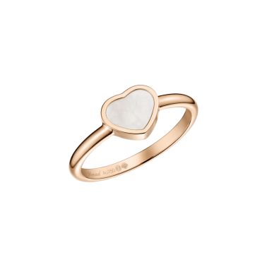 Chopard My Happy Hearts ring in rose gold and mother-of-pearl