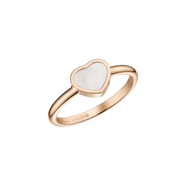 Chopard My Happy Hearts ring in rose gold and mother-of-pearl