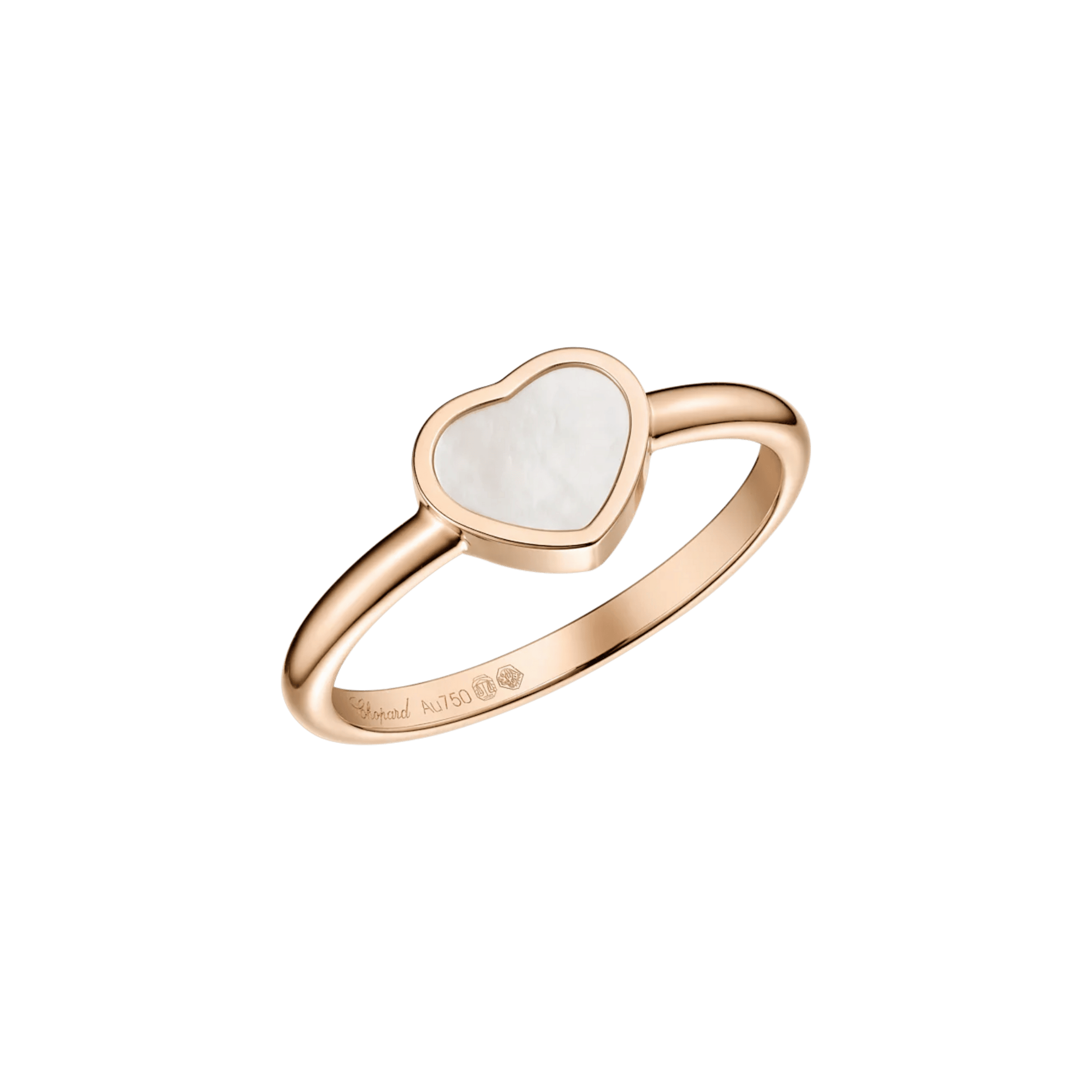 Chopard My Happy Hearts ring in rose gold and mother-of-pearl