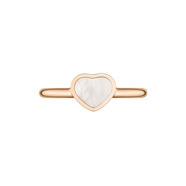 Chopard My Happy Hearts ring in rose gold and mother-of-pearl
