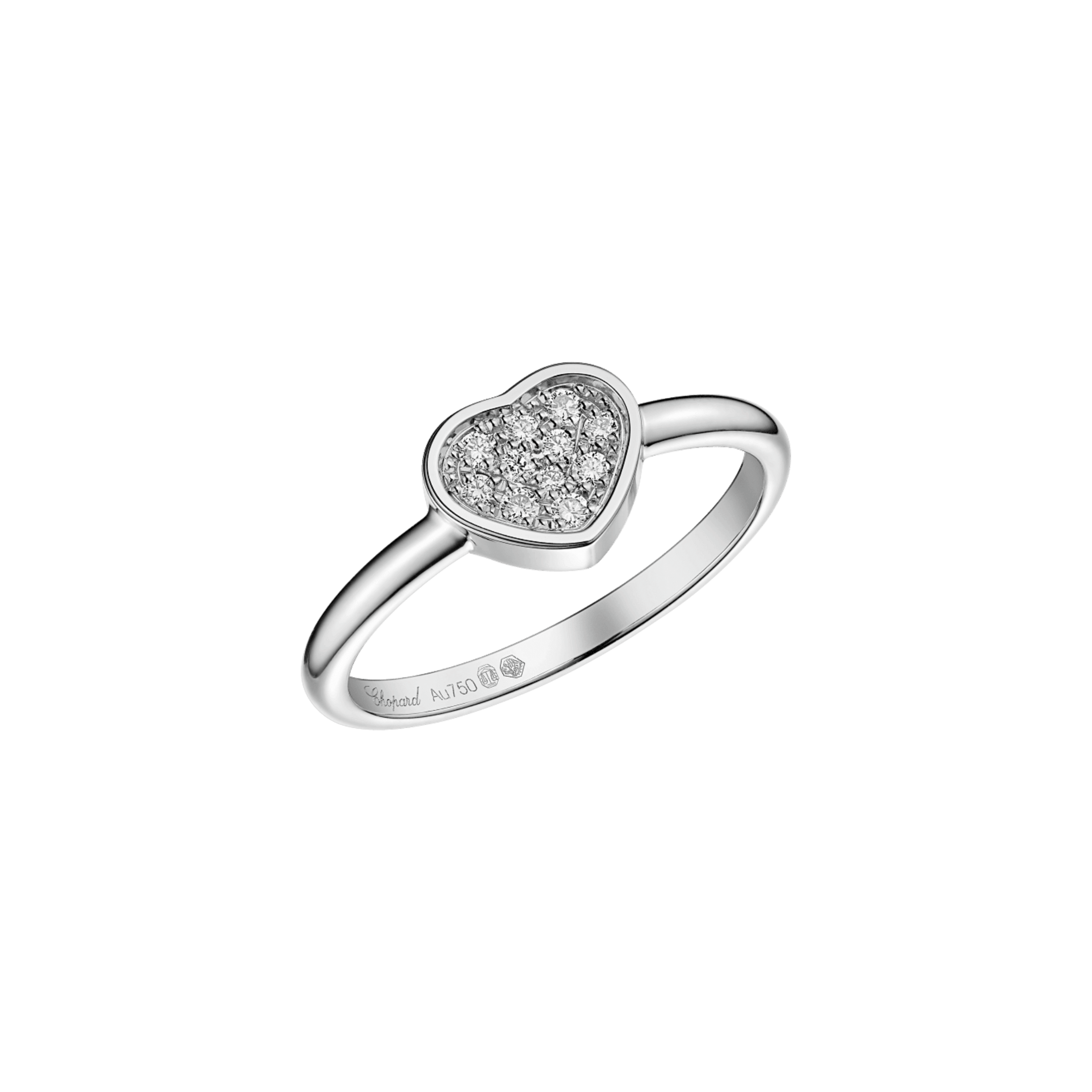 Chopard My Happy Hearts ring in white gold and diamonds