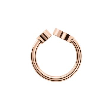 Bague Chopard Happy Hearts en or rose, diamant et onyx