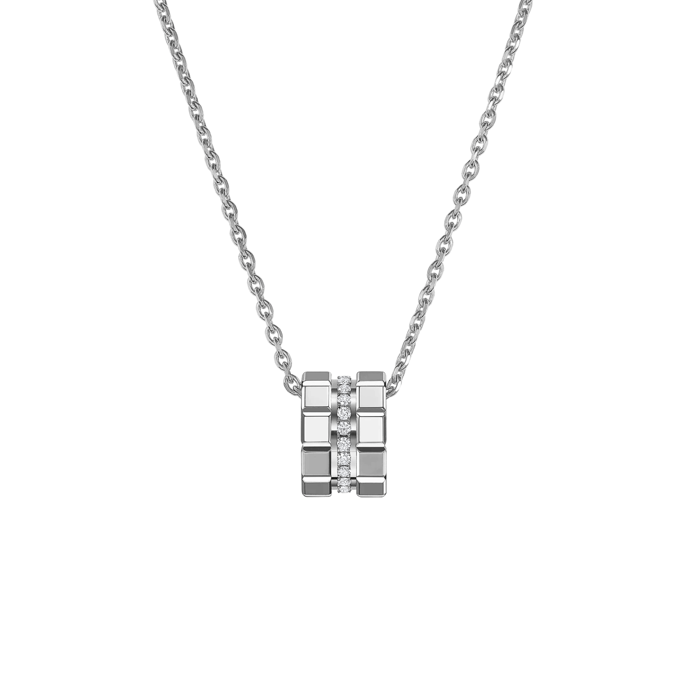 Chopard Ice Cube necklace in white gold and diamonds