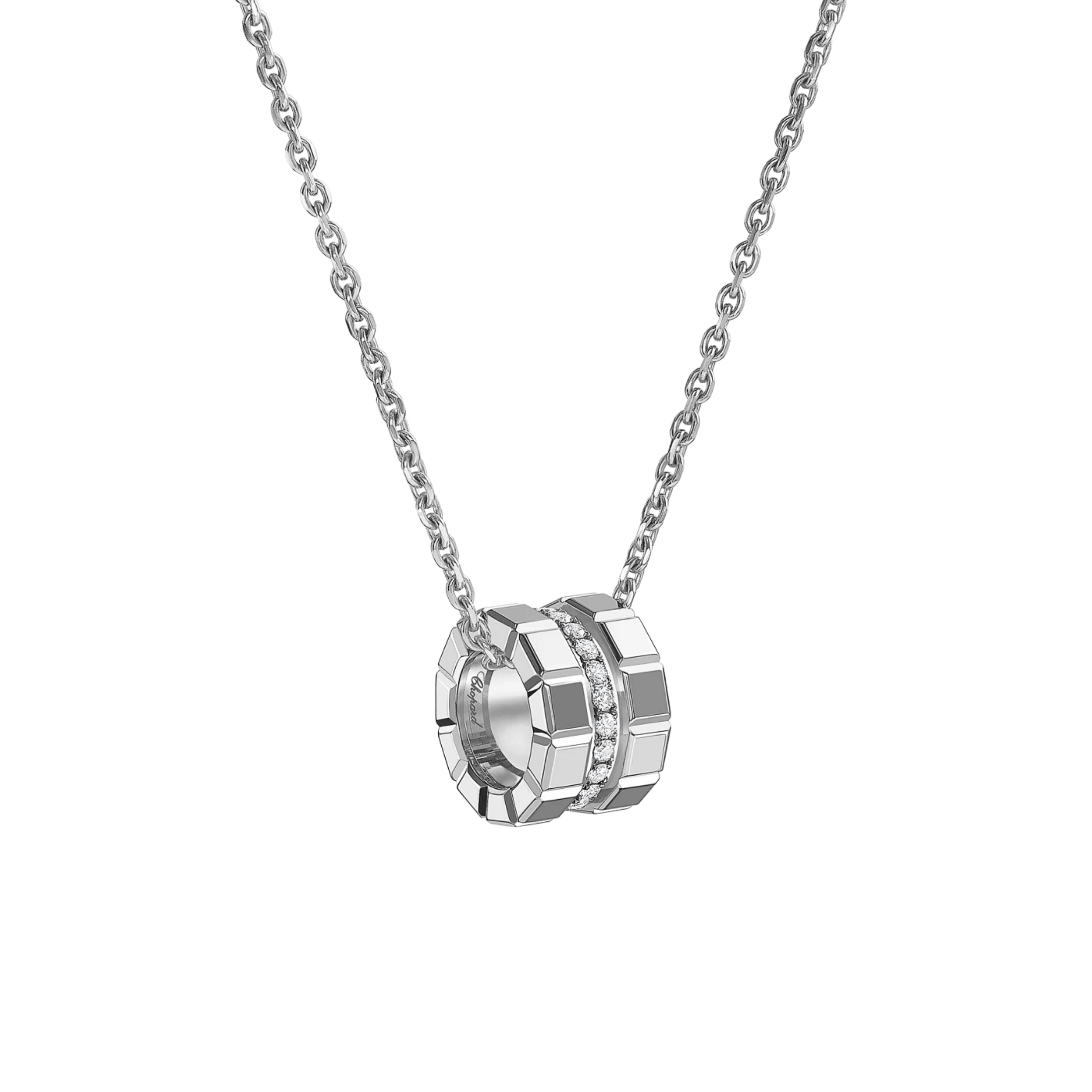 Chopard Ice Cube necklace in white gold and diamonds