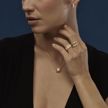 Boucles d'oreilles Chopard Ice Cube en or jaune