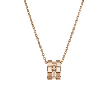 Chopard Ice Cube necklace in rose gold and diamonds
