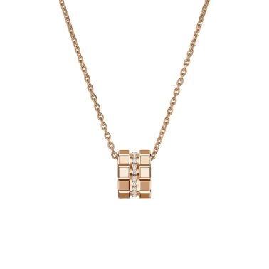 Chopard Ice Cube necklace in rose gold and diamonds