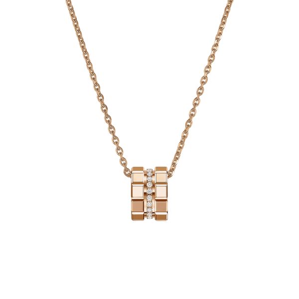 Collier Chopard Ice Cube en or rose et diamants