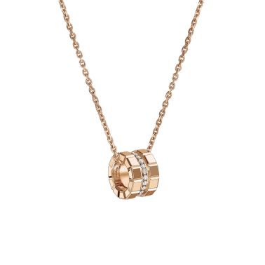 Chopard Ice Cube necklace in rose gold and diamonds