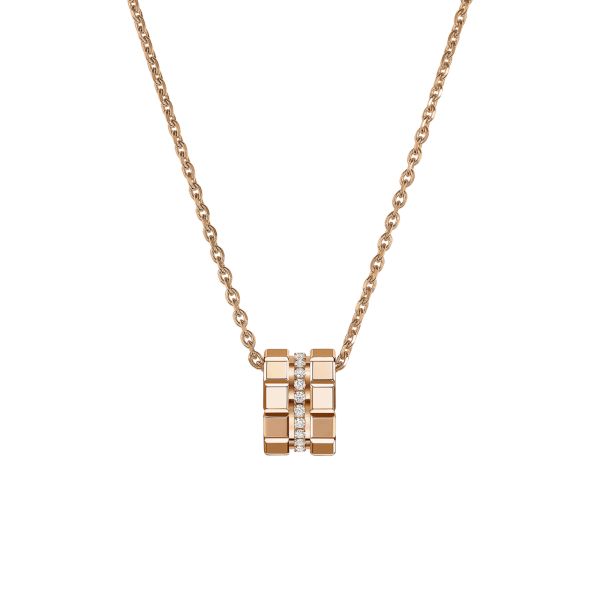 Collier Chopard Ice Cube en or rose et diamants