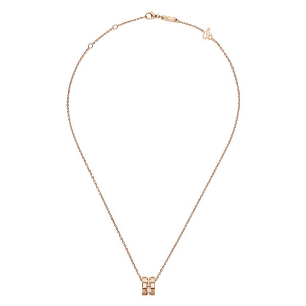 Collier Chopard Ice Cube en or rose et diamants